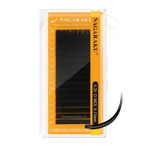 ellipse-fat-premium mate Blister Pestañas Ellipse Flat 0.07 Curva D Mixto Nagaraku Air Series