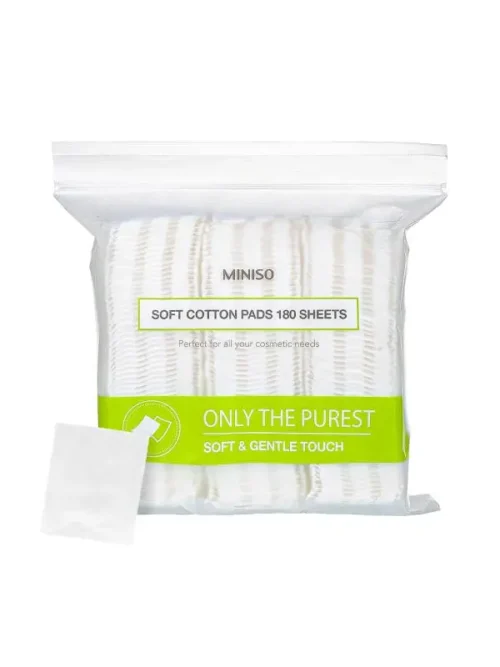 Paquete de Almohadillas Desmaquillantes Miniso 180pz Sin Pelusa para Lashistas