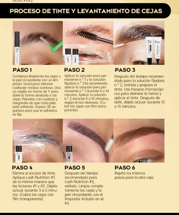 Kit Gollee Lash Lifting y Laminado de Cejas + Tinta