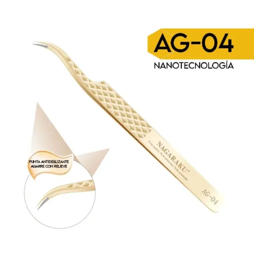 AG04 pinzas con nanotecnología para extensiones de pestañas nagaraku AG-04