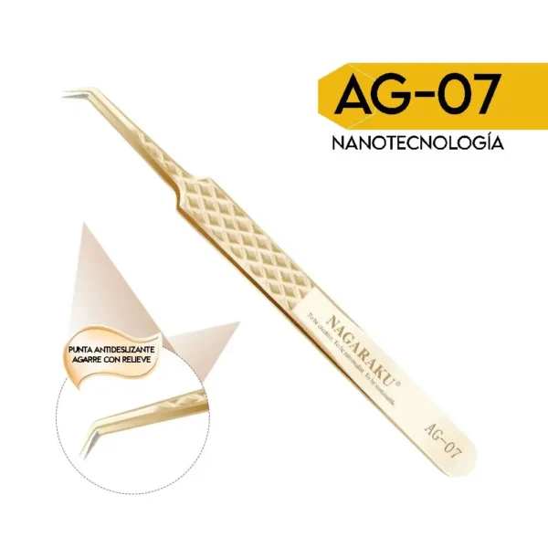 pinzas con nanotecnología para extensiones de pestañas nagaraku AG-07