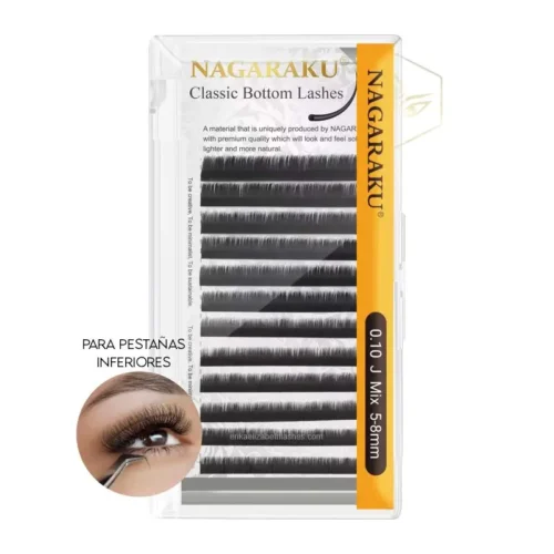 blister-bottom-J-0.10 blister de pestañas bottom para pestañas inferiores curva J 0.10 5-8mm Nagaraku