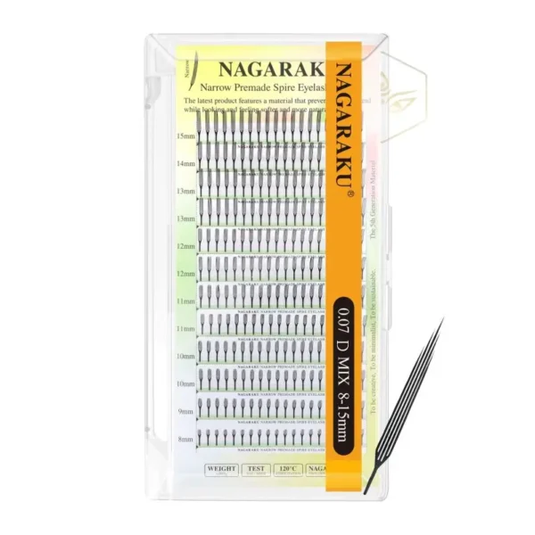 blister narrow spire nagaraku mixto para extensiones de pestañas