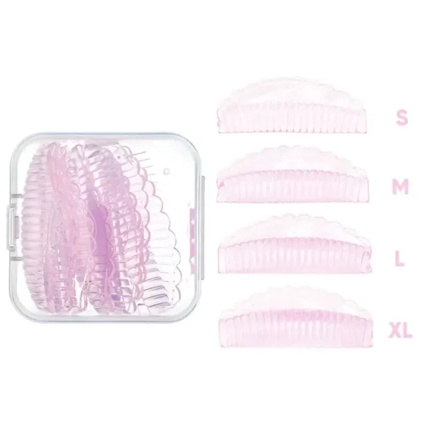 pads-anime Estuche 4 Pares Pads Silicona Rosa Lash Lifting Efecto Anime Profesional