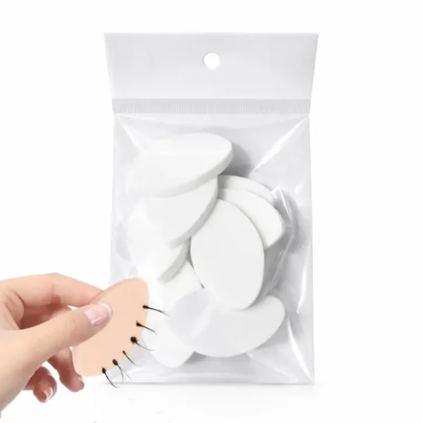 esponja para practicar extensiones de pestañas