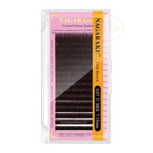 blister de pestañas color café oscuro clasicas x