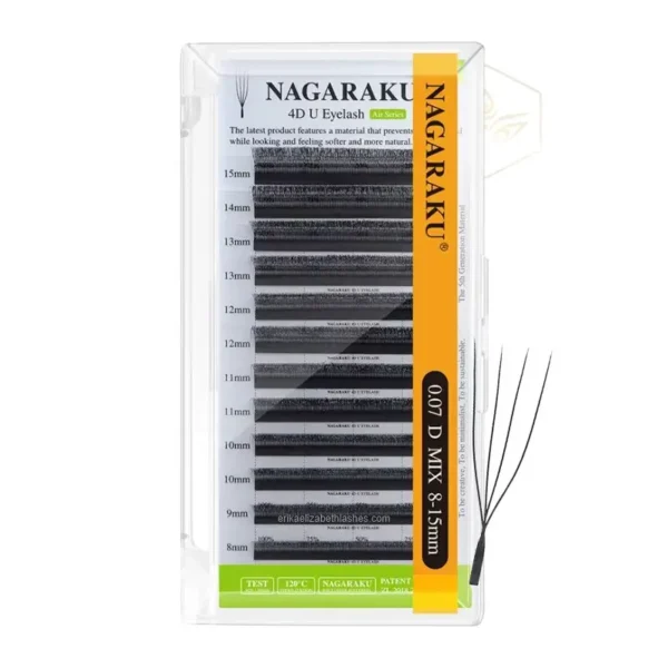 Blisters de Pestañas 4D Forma U Nagaraku