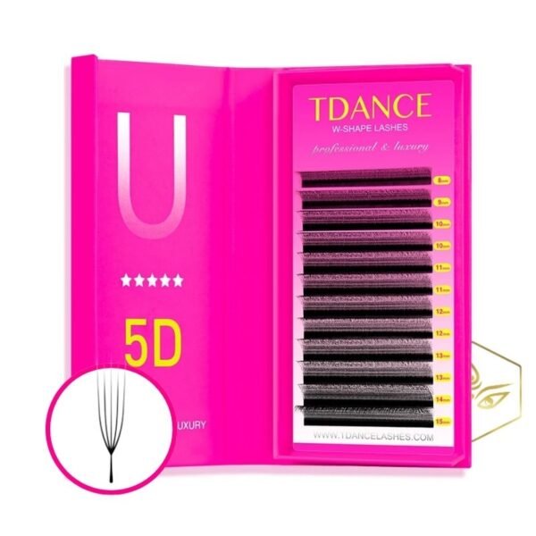 blister de extensiones de pestañas U 5D marca T Dance